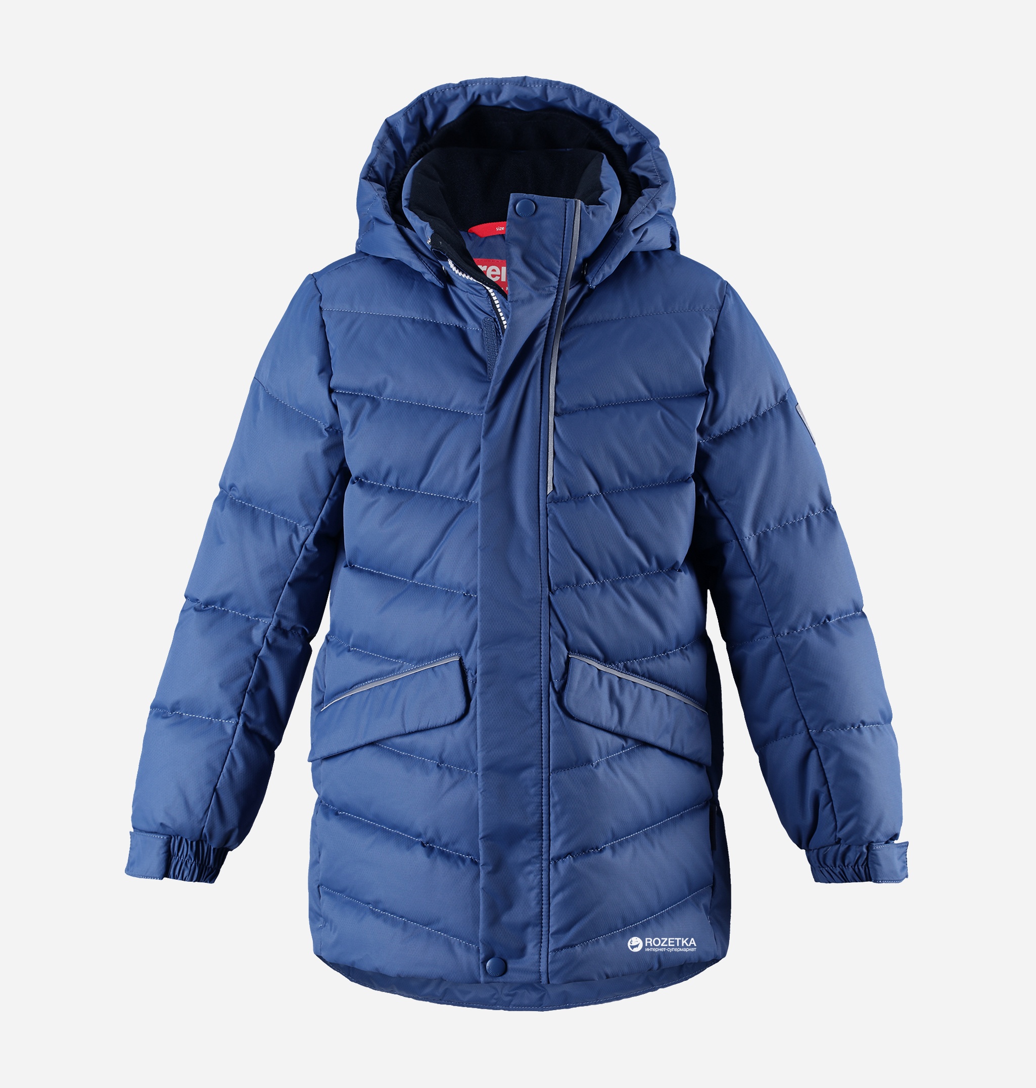 Акція на Зимняя куртка-пуховик Reima 531371-6790 122 см Темно-голубая (6438429030065) від Rozetka UA