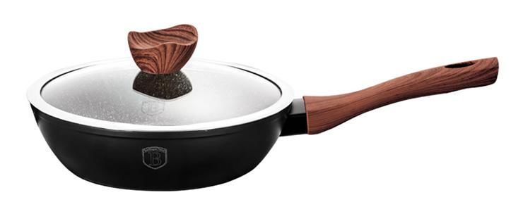 

Глубокая сковорода Berlinger Haus Ebony Rosewood 24см (2.3л) с крышкой, мраморное антипригарное покрытие Berlinger Haus BH-1718