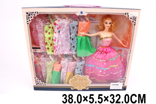 

Кукла типа "Барби" с платьями, кор. 38*5,5*32см DX521C