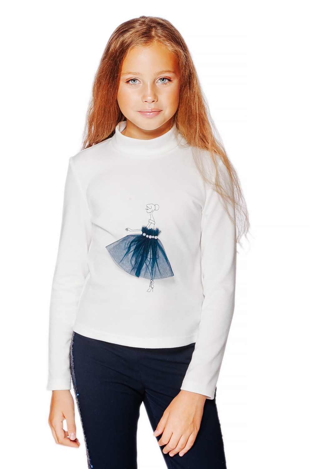 

Джемпер с вышивкой Lukas Kids 140 молочный(9332)