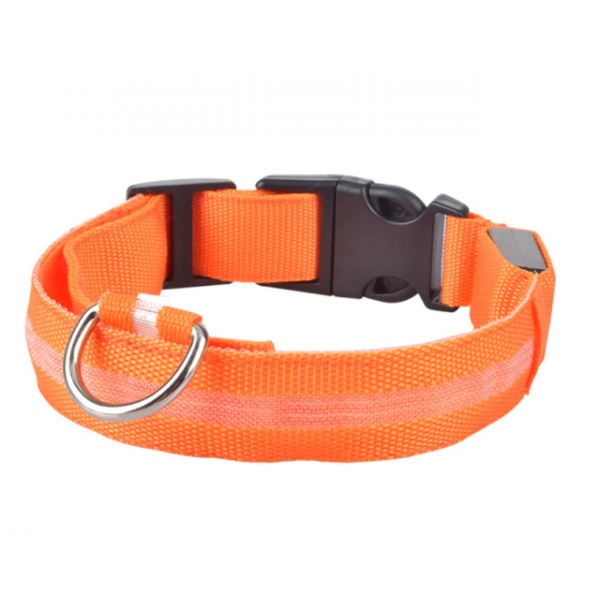 

LED Нашийник EcoTBH з підсвіткою для собак / (Светящийся ошейник для собак 1697631107) / XL (52-70) / Orange