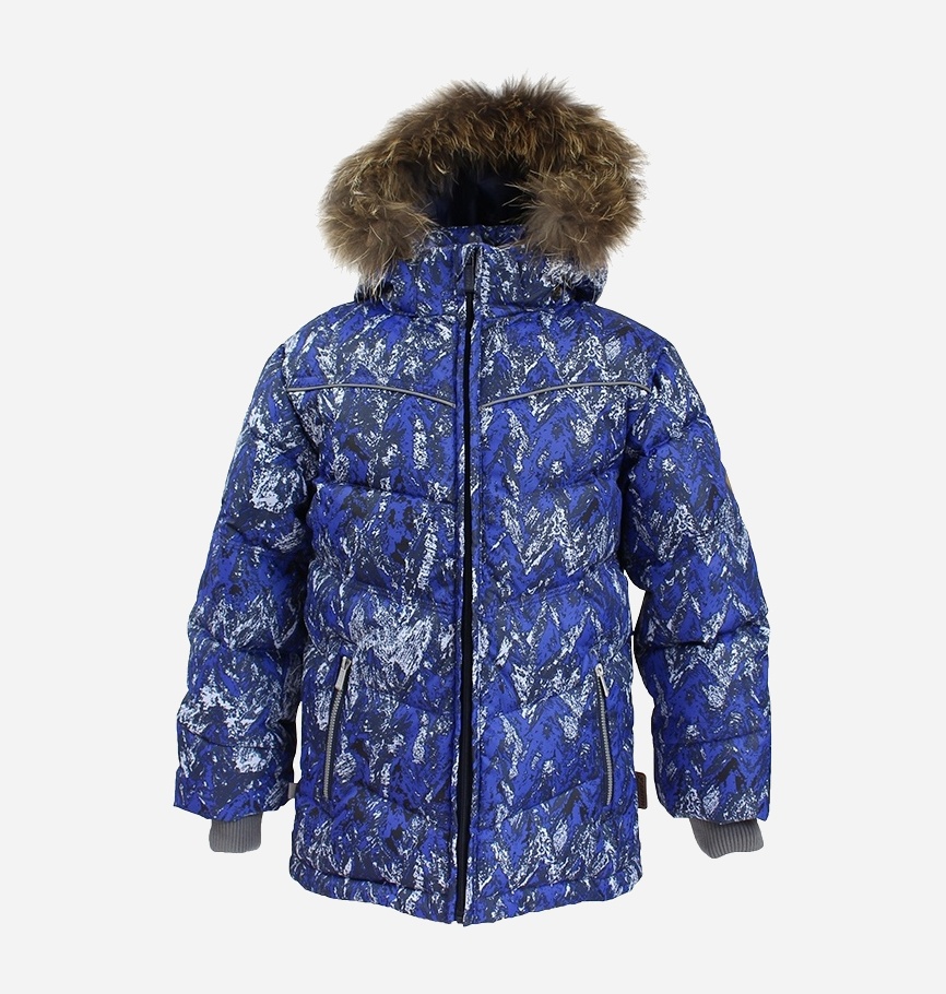 Акция на Дитяча зимова пухова куртка для хлопчика Huppa Moody 1 17470155-73235 122 см от Rozetka