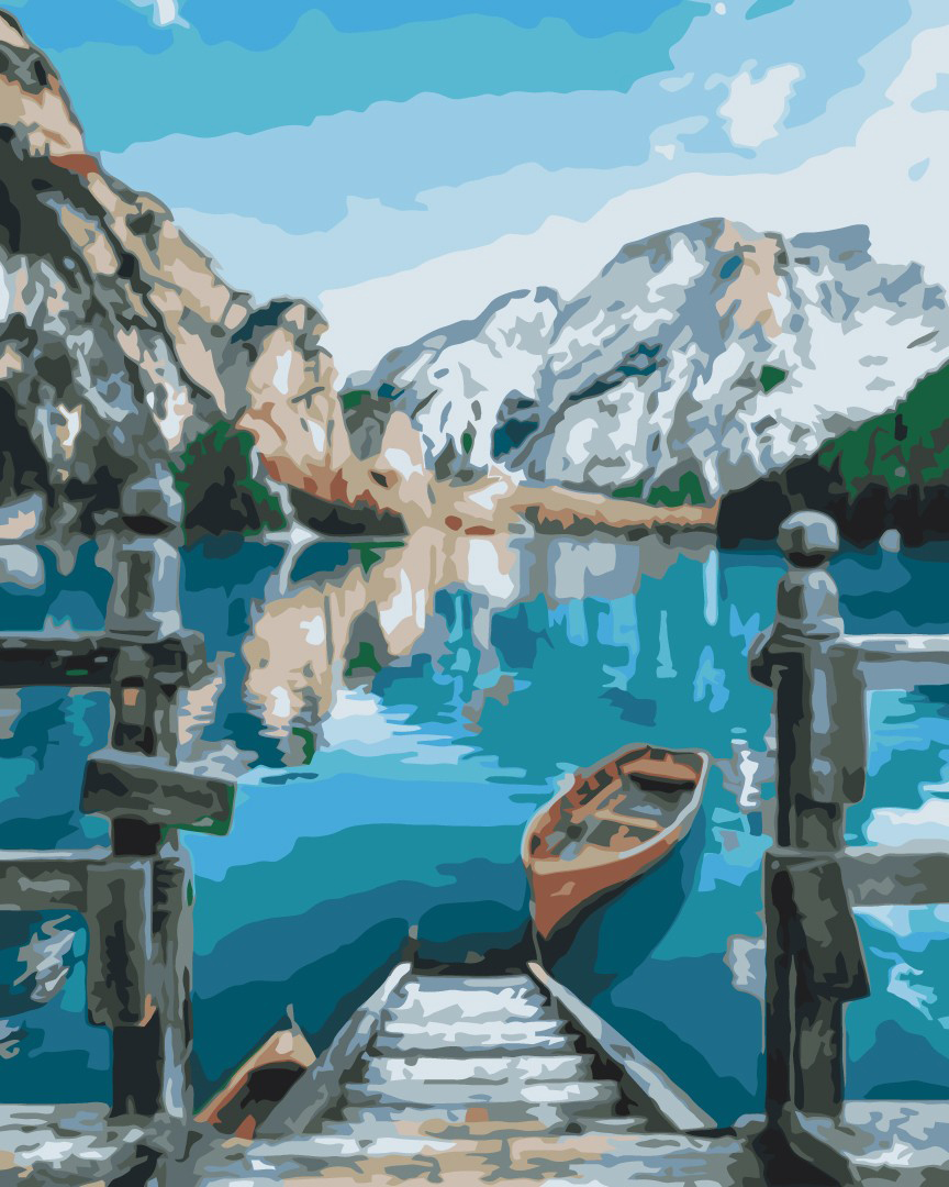 

Картина по номерам Brushme Лодка у озера Браес 40 x 50 (BS29450)