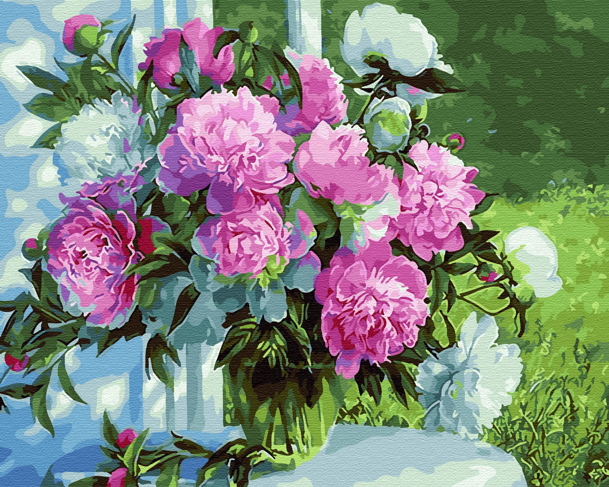 

Картина по номерам Brushme Букет пионов в саду 40 x 50 (GX31020)