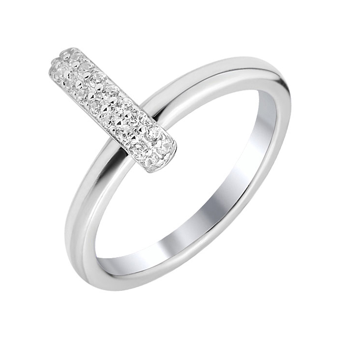 

Серебряное кольцо с фианитом S Zirconia 000103073 17 размера