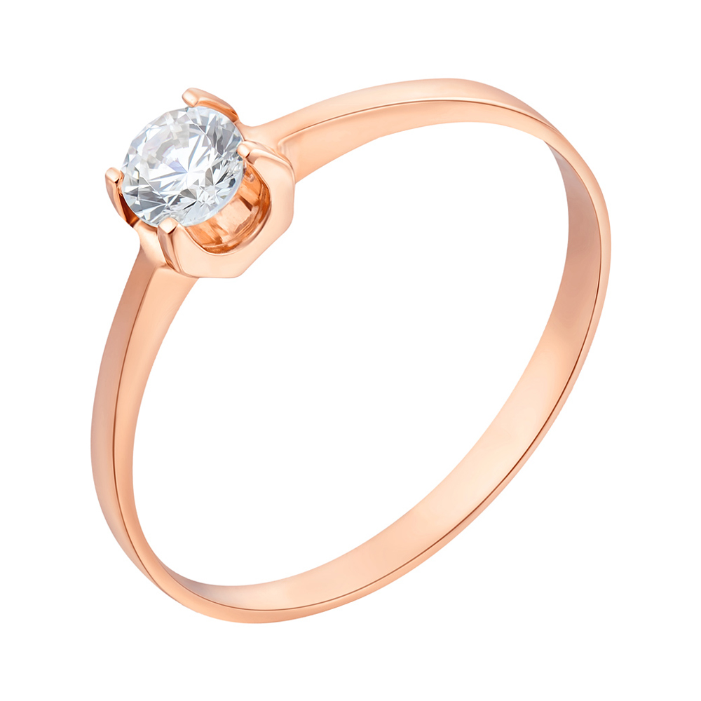 

Золотое помолвочное кольцо с фианитом S Zirconia 000070990 15.5 размера