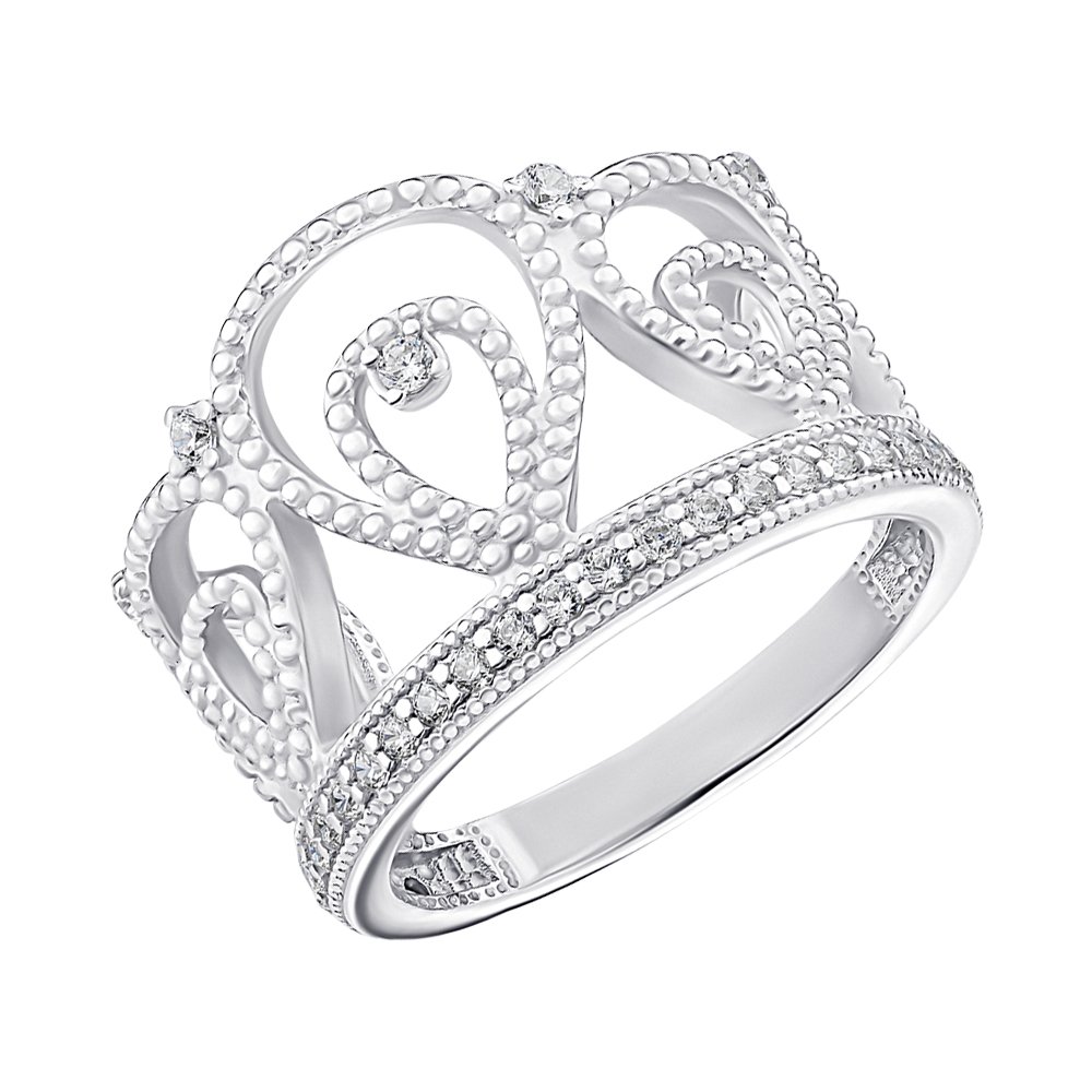 

Серебряное кольцо с фианитами 000148579 19 размера