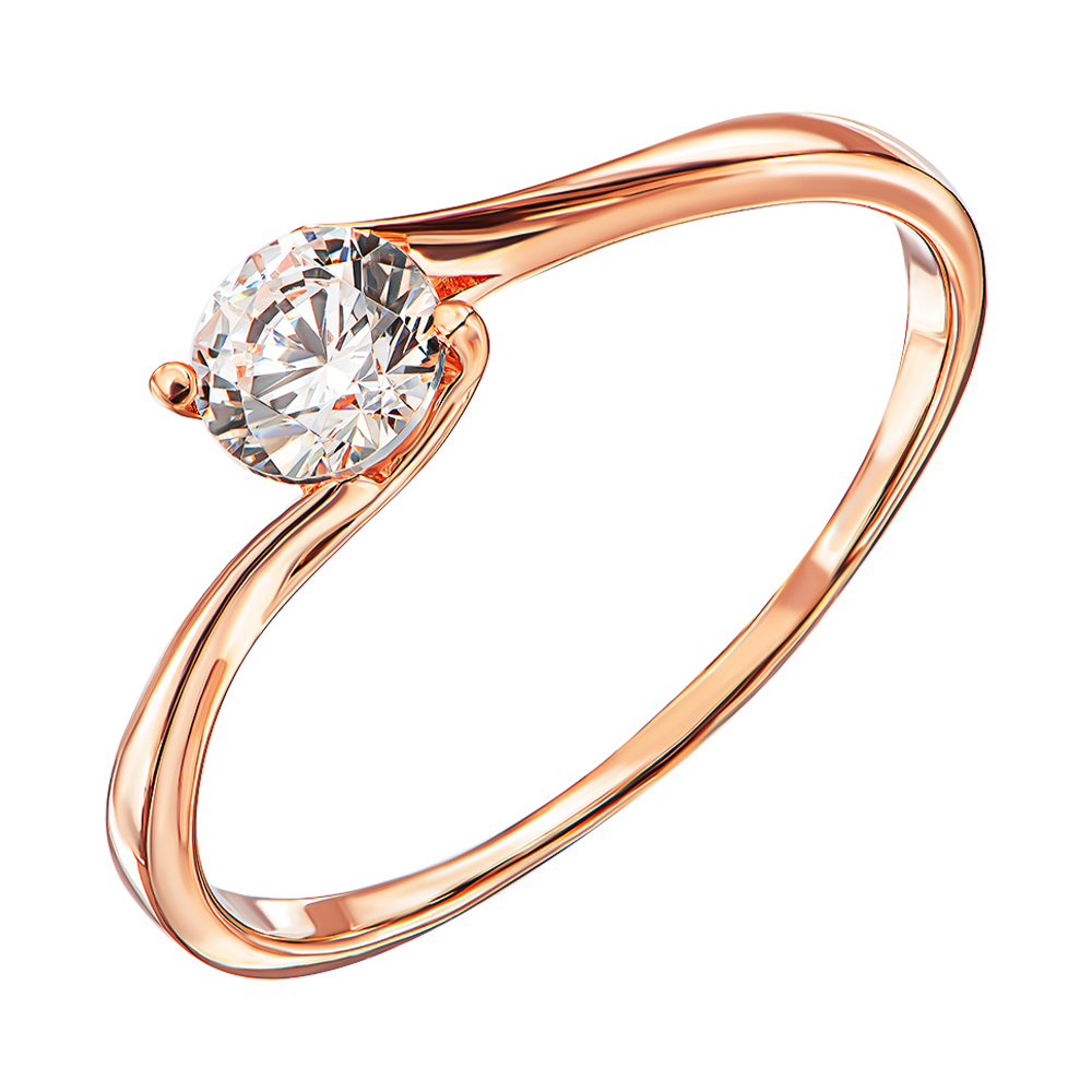 

Кольцо из красного золота с фианитом S Zirconia 000138365 16 размера
