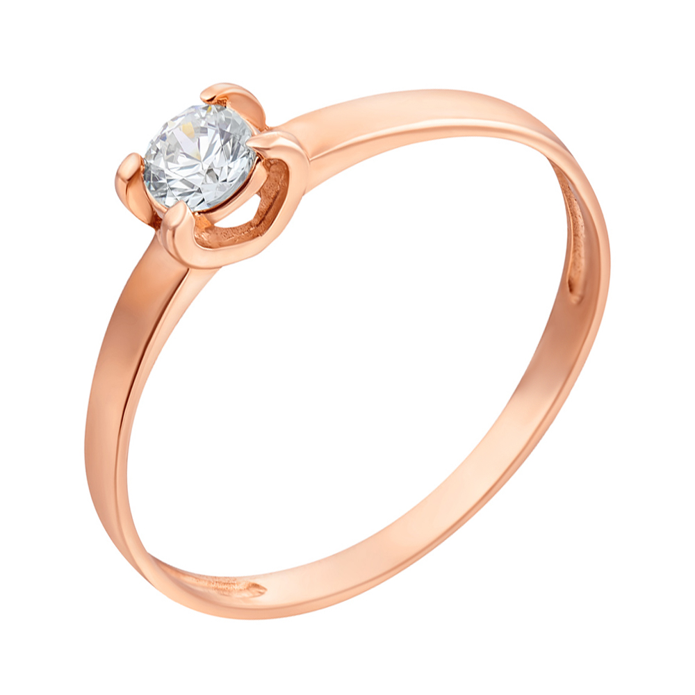 

Кольцо из красного золота с фианитом S Zirconia 000067684 18.5 размера