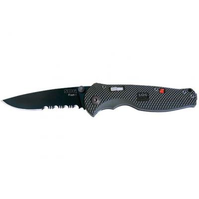 

Нож SOG Flash I Black Blade серрейтор Black (TFSA-97)