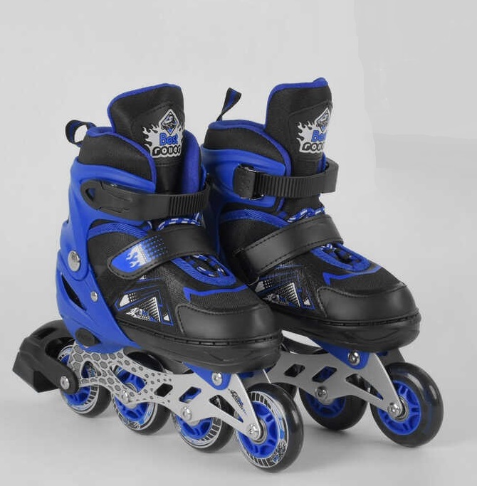 

Роликовые коньки Best Roller (30-33) PU колёса, свет на переднем колесе, в сумке Blue/Black (98929)