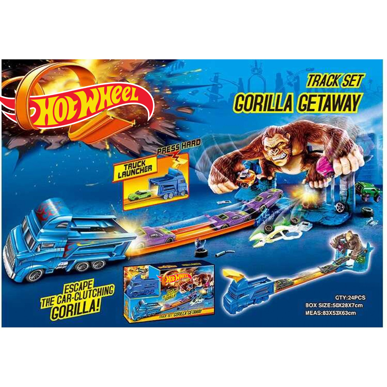 

Автомобильный трек Hot Wheels Gorilla хот вилс (+1 машинка)