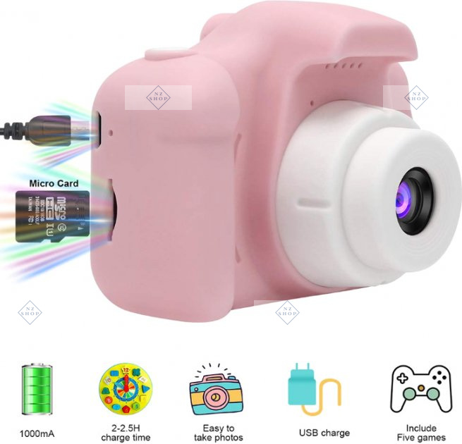

Детский цифровой фотоаппарат Kids Camera NAZIM карта памяти в подарок