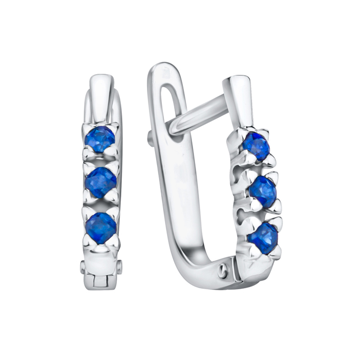 

Серьги из белого золота с сапфирами 000113531