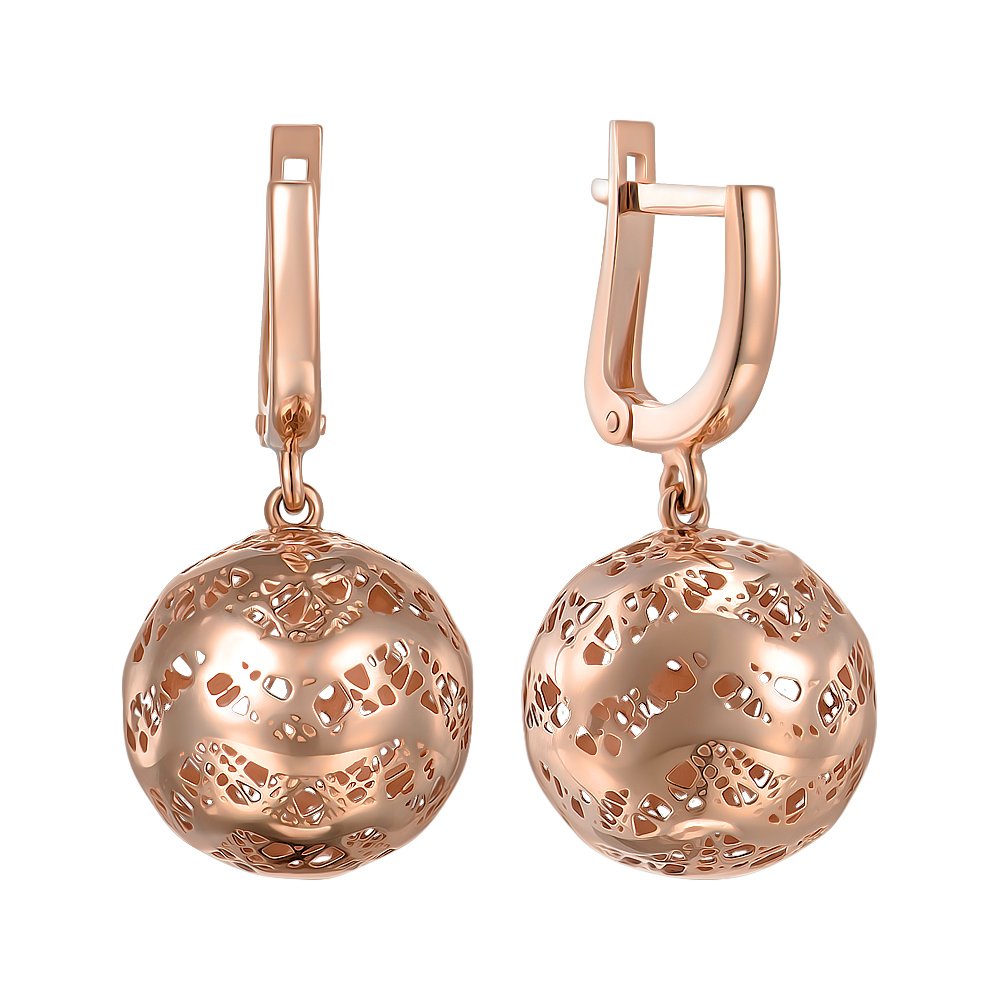 

Серьги-подвески из красного золота 000150509