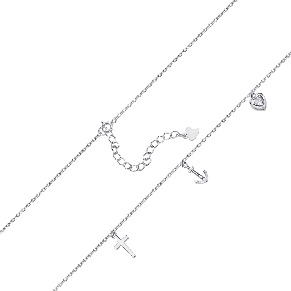 

Серебряный браслет с фианитом S Zirconia 000145376 без размера