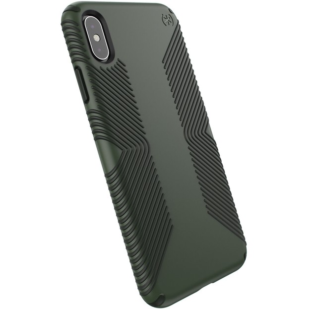 

​Антибактериальный противоударный чехол бампер Speck Presidio Grip Designed for Impact Apple Iphone Xs Max 6.5″ Dusty Green/Brunswick Black