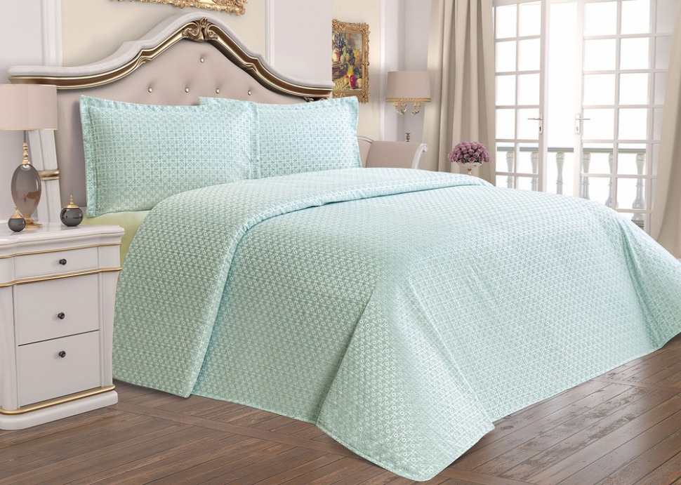 

Комплект покрывало и наволочки Tropik Home Angel Mint 220x230 02003321