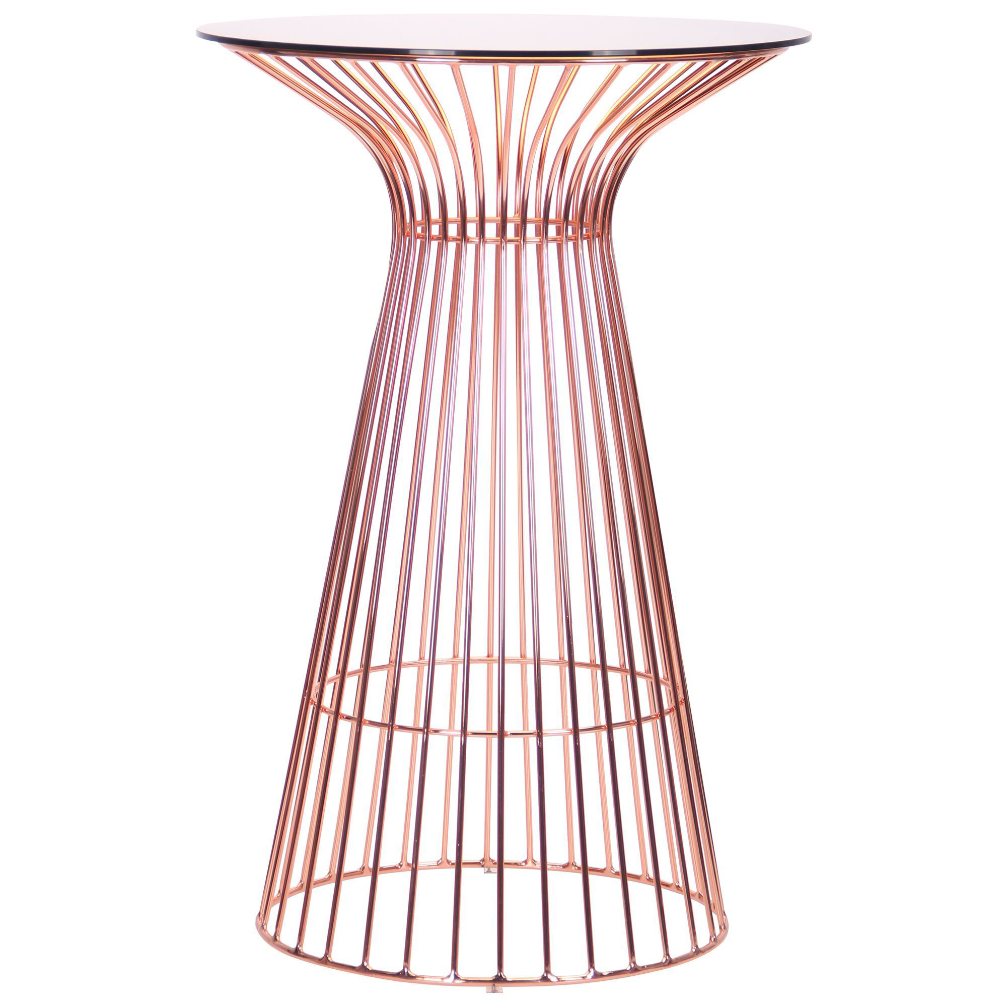 

Стол садовый металлический Birdcage Maleo rose gold, glass top сталь розовый AMF