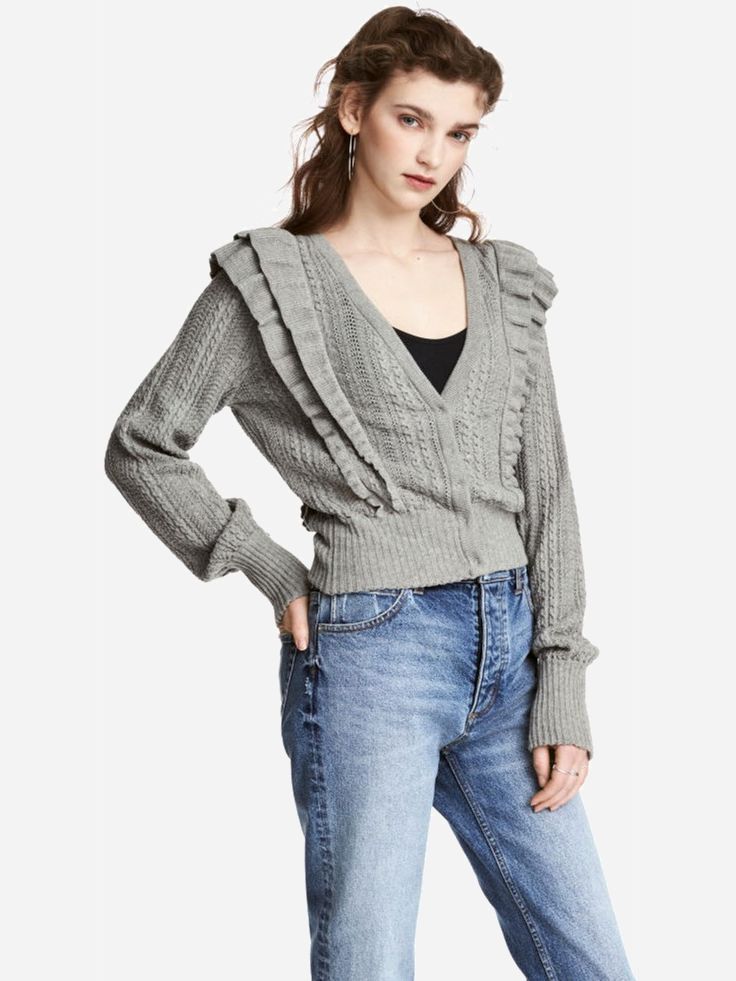 

Кардиган H&M 2hm033000293 34 Серый