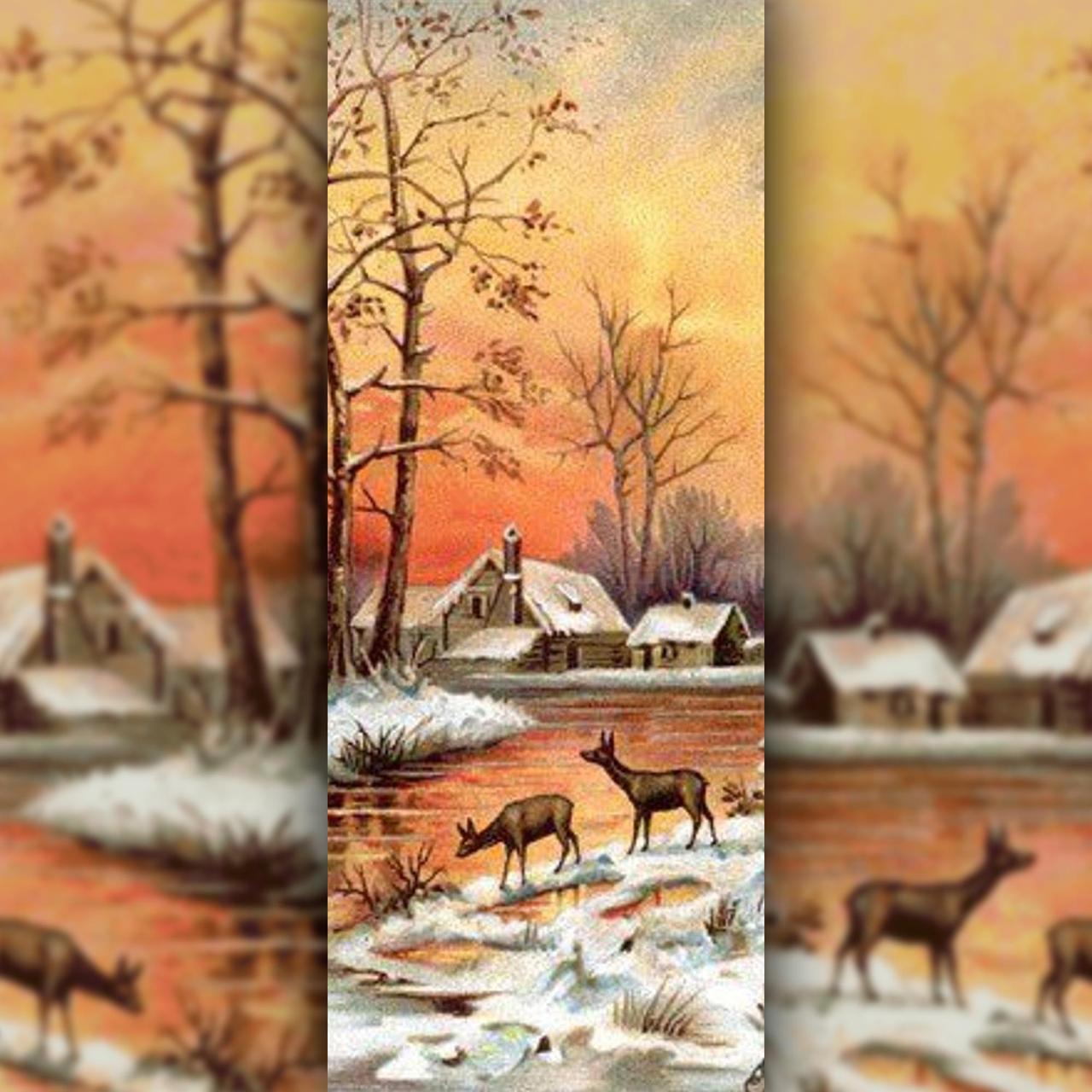 

Алмазная вышивка мозаика The Wortex Diamonds Олени у деревни 100х40см TWD31008XL полная зашивка квадратные стразы. Набор алмазной вышивки