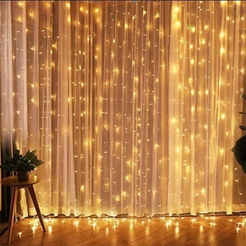 

Світлодіодна гірлянда завіса, штора Decorative Light LED 500 прозорий провід 3х2 м Warm white