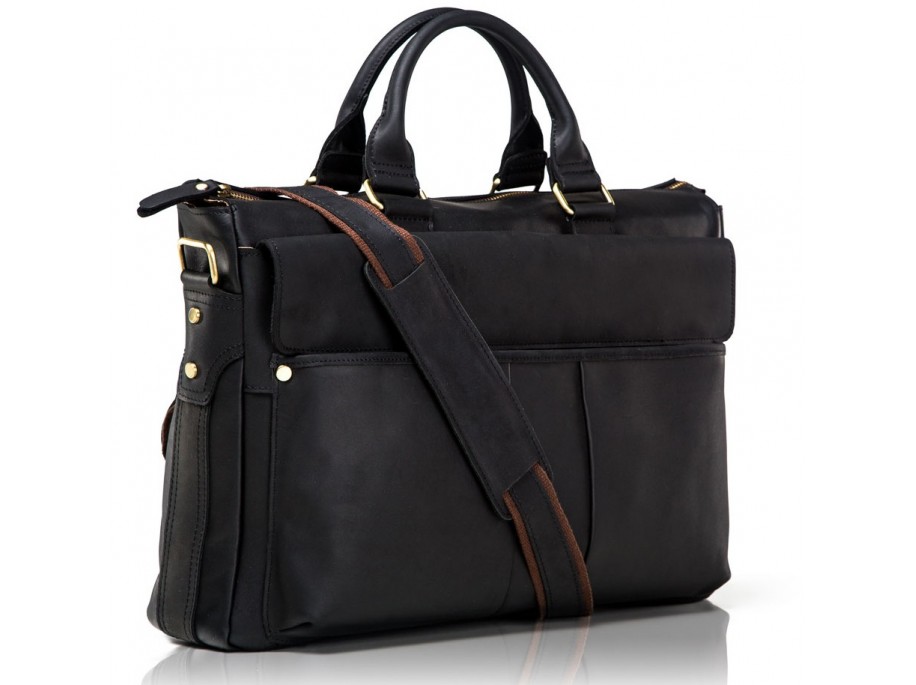 

Портфель TIDING BAG t1096A кожаный Черный