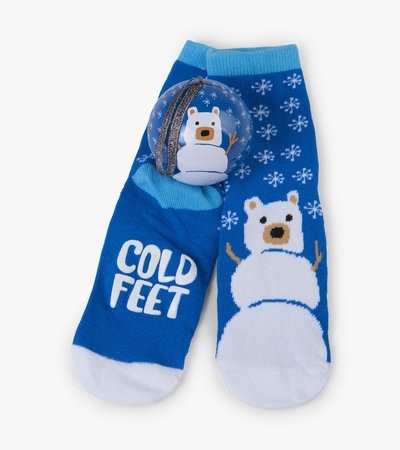 

Шкарпетки Hatley в ялинковій прикрасі Snow Bear синій O/S