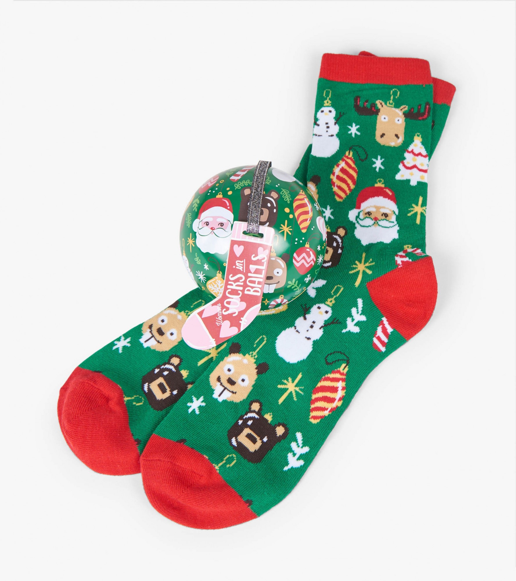 

Шкарпетки Hatley в ялинковій прикрасі Holiday Ornaments зелений O/S