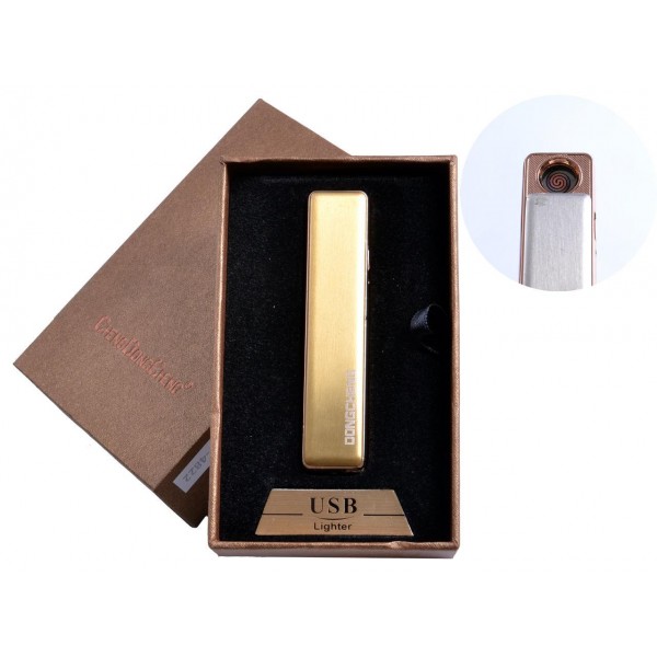 

USB зажигалка в подарочной упаковке (спираль накаливания, золото) 4822-2