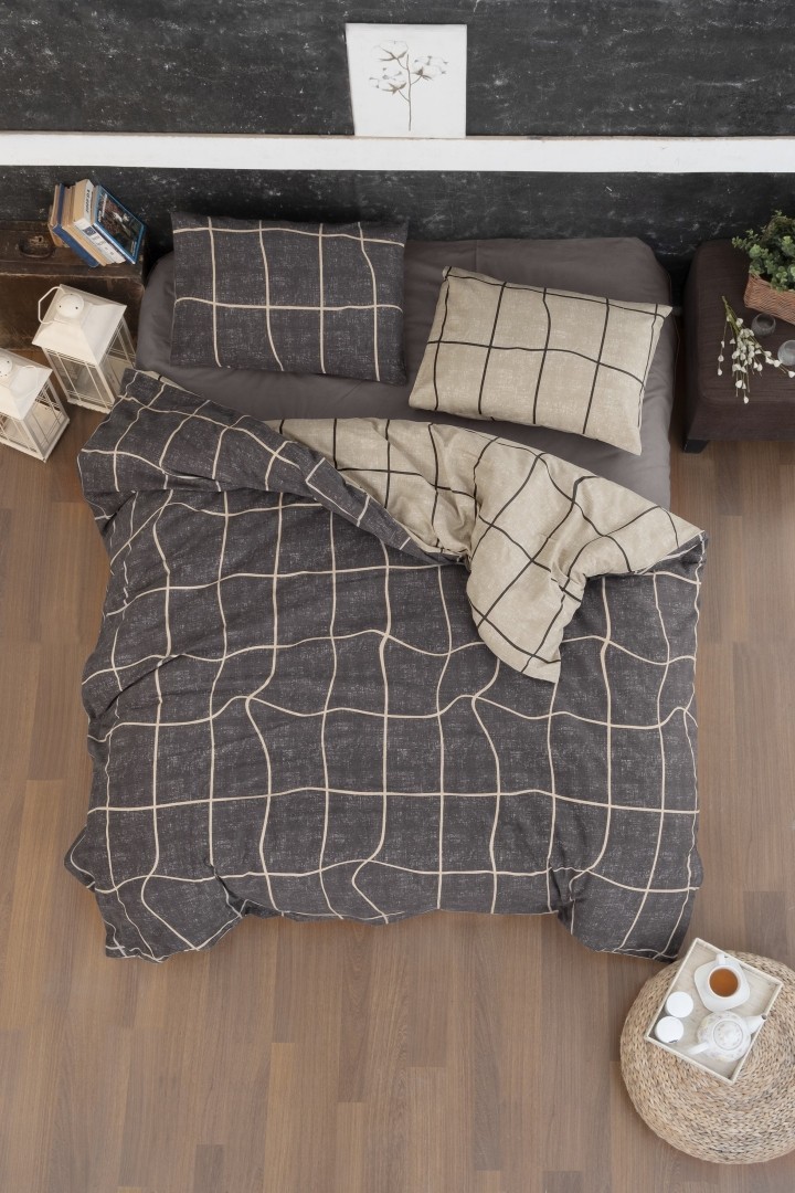 

Комплект теплого постельного белья евро Flannel от First Choice Adonis Brown 200х220 см (FLN-45)
