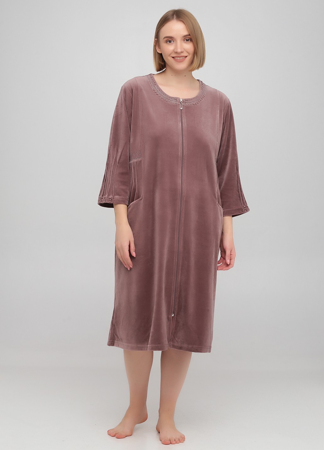 

Халат Wild Love  пудровый 21234, Халат Wild Love 3XL пудровый 21234