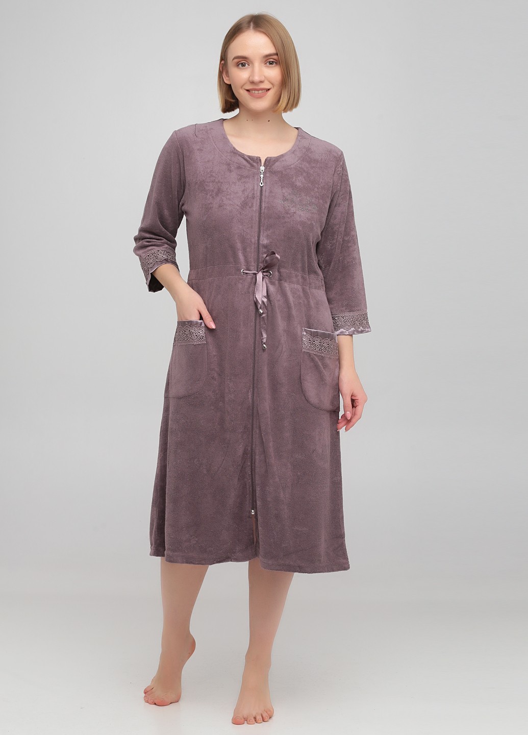 

Халат Romeo Life  сиреневый 3329, Халат Romeo Life 2XL сиреневый 3329