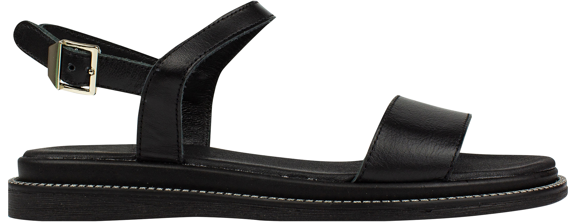 

Босоножки женские чёрные натуральная кожа Украина Paradize - размер 36 (23 см)