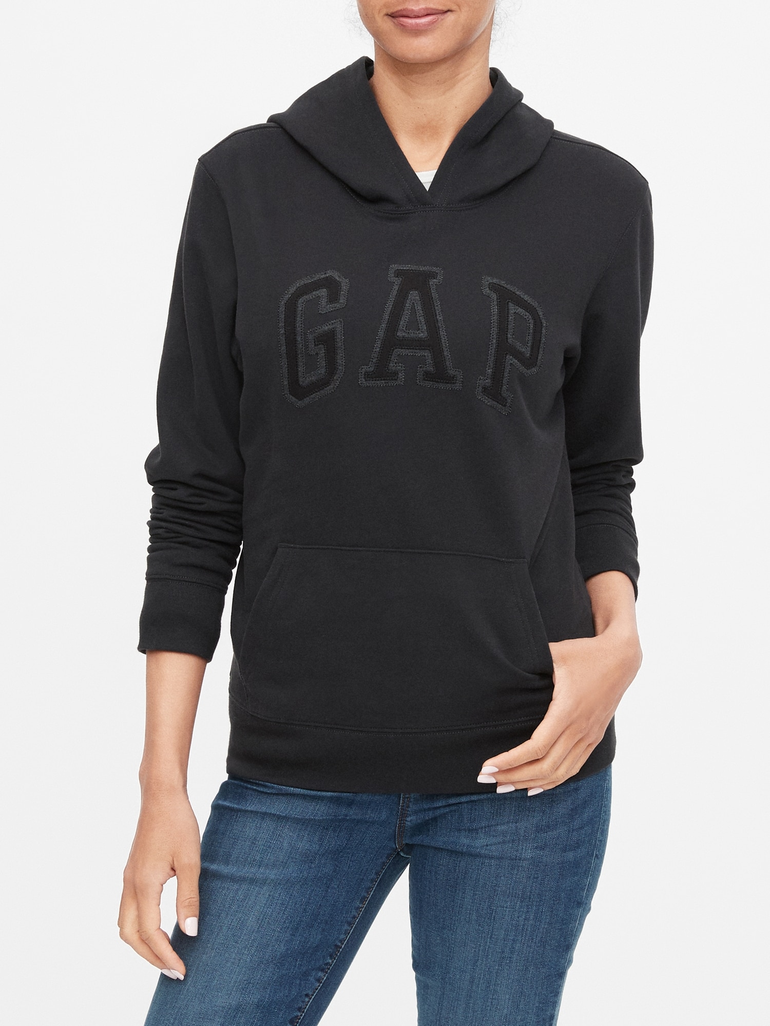 

Женская толстовка худи GAP кофта с капюшоном art671532 (Черный, размер L)