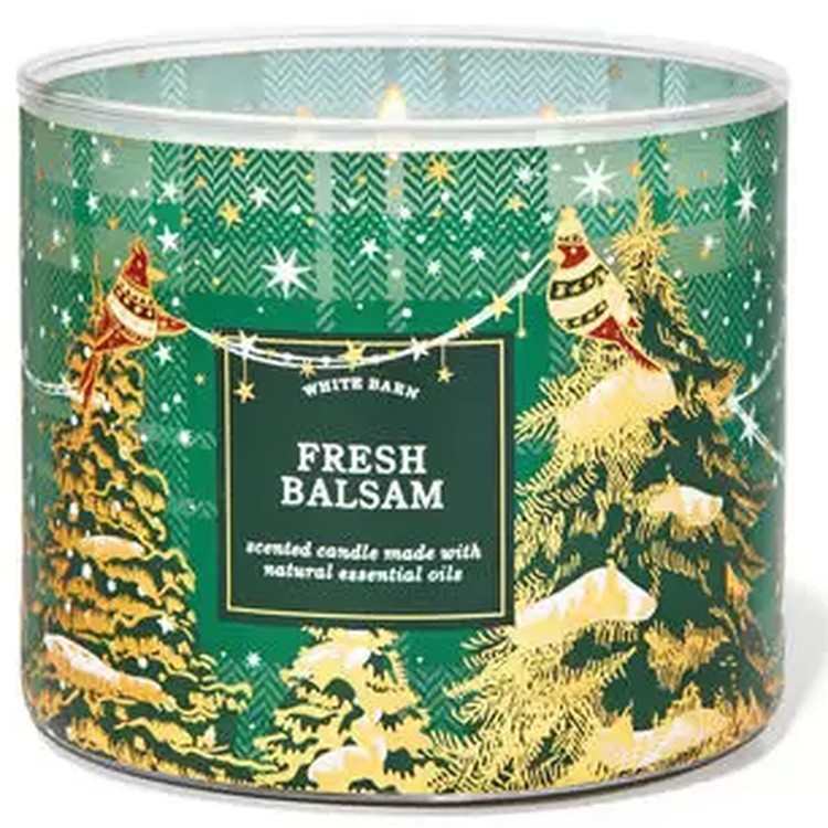 

Свеча ароматизированная Bath and Body Works White Barn FRESH BALSAM 3-Wick Candle 411 г