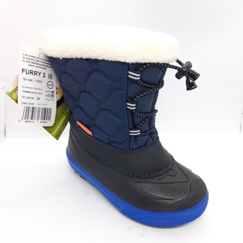 

Зимние сапожки Demar Furry 2 синие 20/21 р 14 см ZD-0153