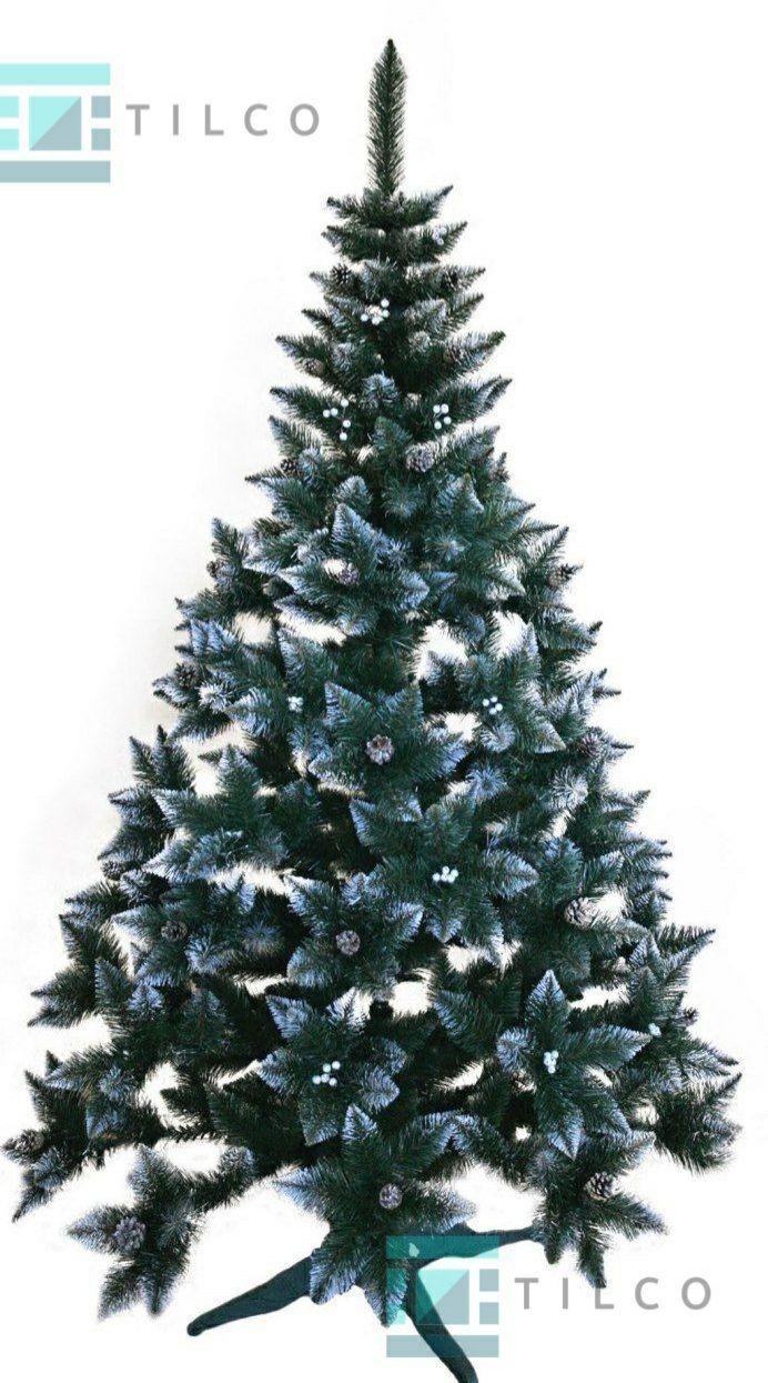 

Ель Элитная с шишками и калиной серебро 1,0м (Івано-Франківські ялинки)