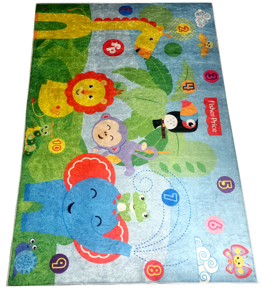 

Коврик детский Fisher Price антискользящий Джунгли 100 см на 160 см