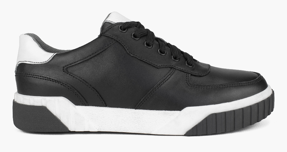 

Кеды женские чёрные натуральная кожа Украина VM Villomi - размер 40 (26 см)