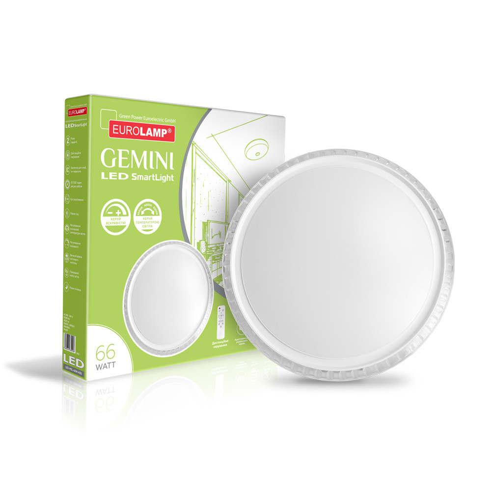 

Светодиодный EUROLAMP LED Светильник с пультом SMART LIGHT Gemini N30 66W 3000K-6500K