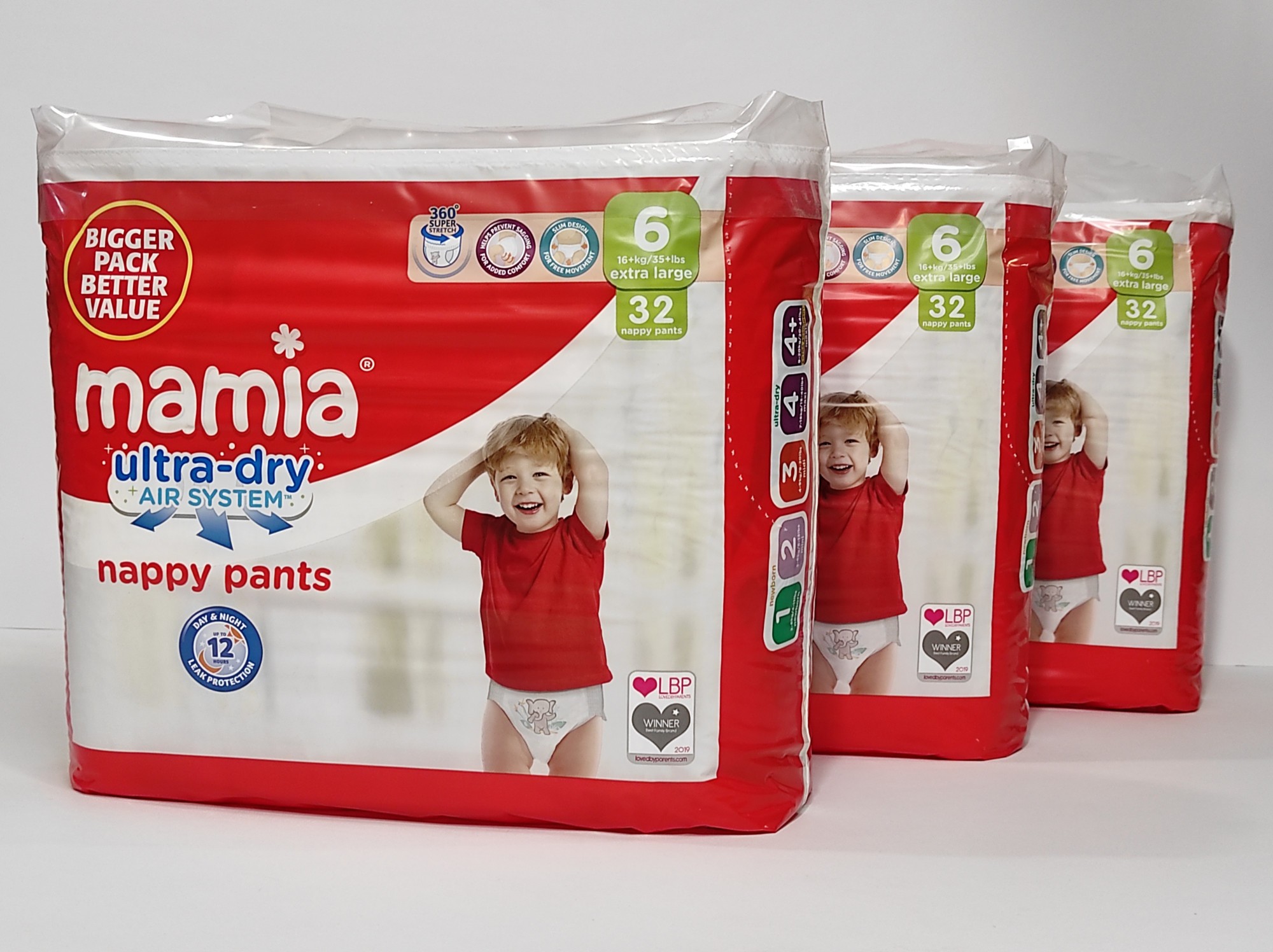 

Підгузки-Трусики Mamia Розмір 6, Вага 16+ кг, 96 шт