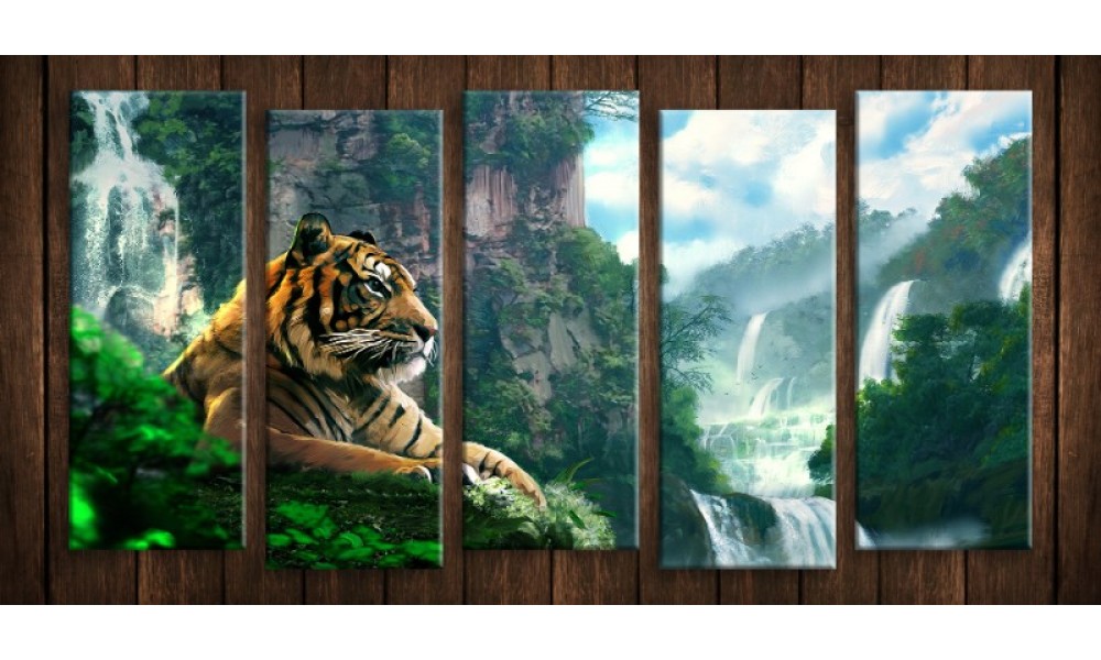 

Модульная картина "Тигр 3" Holstart 55х100,5 см