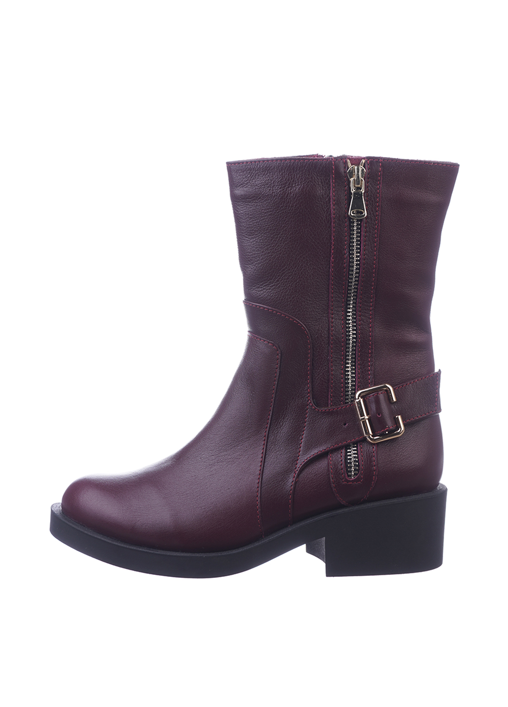 

Полусапоги женские зимние бордовые натуральная кожа Украина Injers - размер 36 (23,5 см)