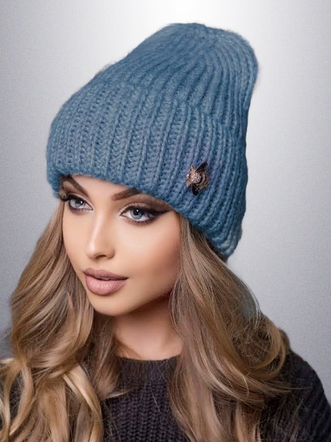 

Женская шапка на флисе Flirt 1121 Бонита серо-голубая 54-57 см