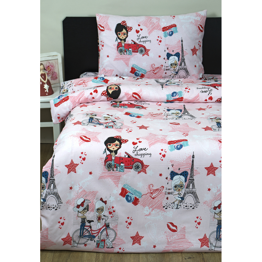

Постельное белье для подростков Iris Home - Fashion розовый ранфорс (svt-2000022296007)