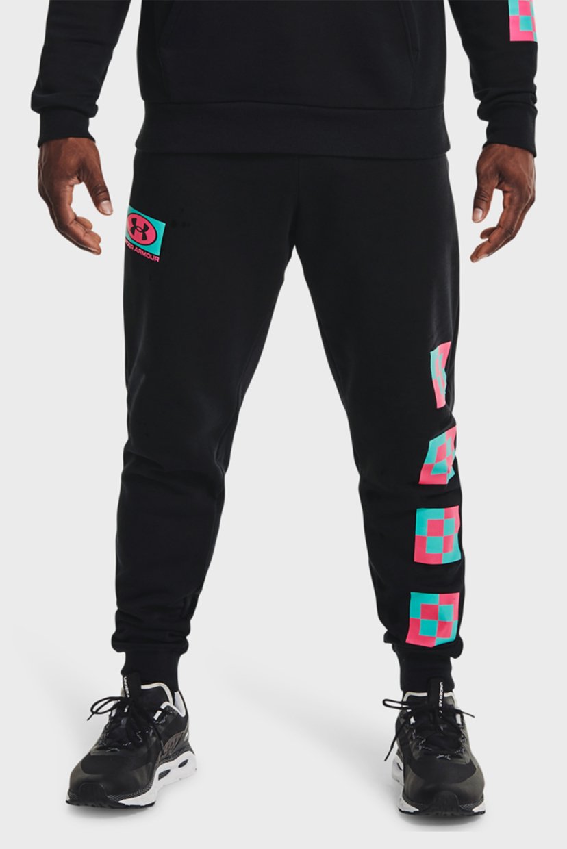 

Мужские черные спортивные брюки UA RIVAL FLEECE GEO JOGGER Under Armour MD 1366437-001