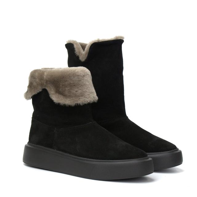 

Угги женские черные замшевые ботинки зимняя теплая обувь COSMO Shoes Freedom Black Vel 36р 24см 149197330736