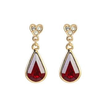 

Серьги с кристаллами Сваровски 80590 Italina 24мм*10мм Красный