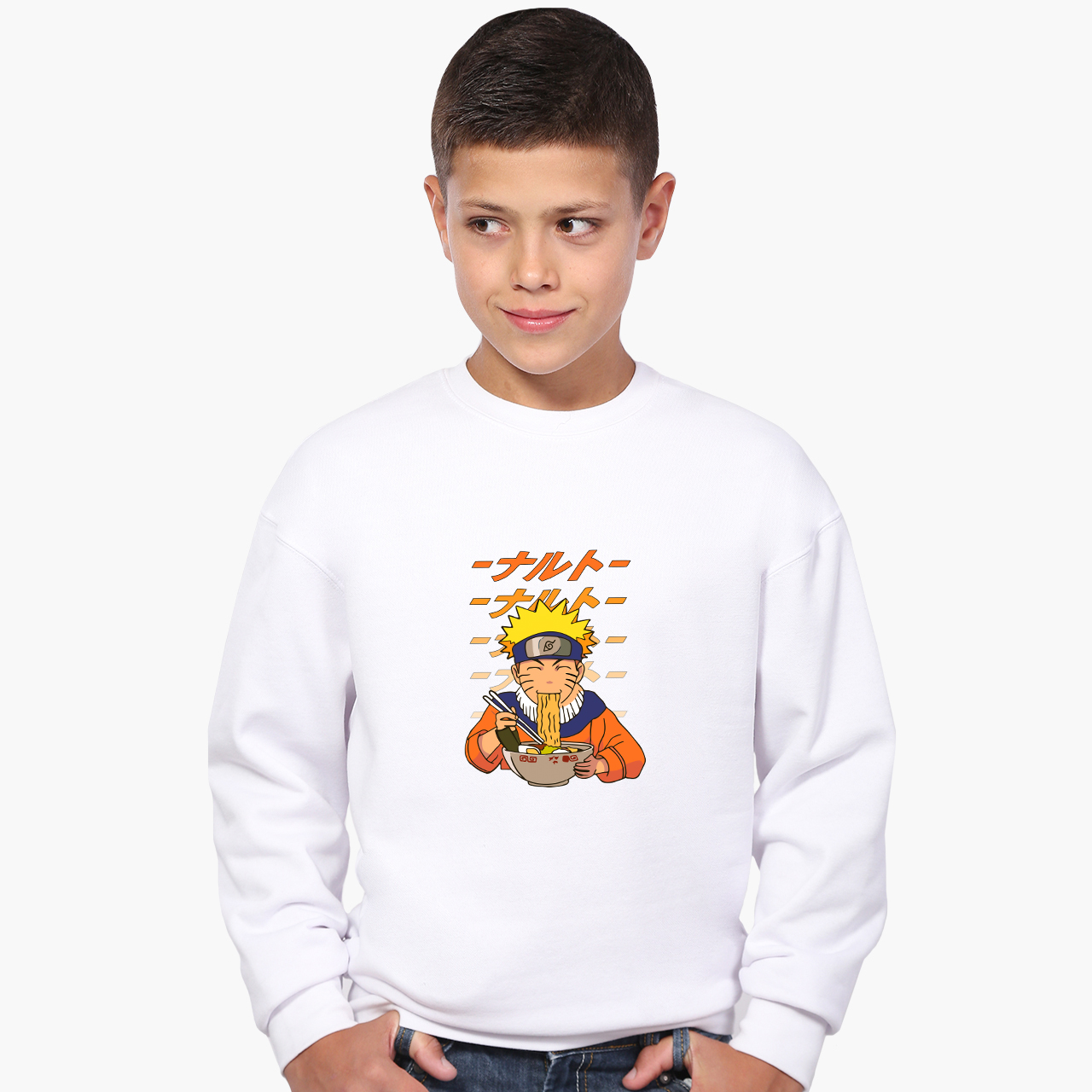 

Свитшот для мальчиков Наруто Узумаки (Naruto Uzumaki) (9509-2818-1) 122-128 см Белый